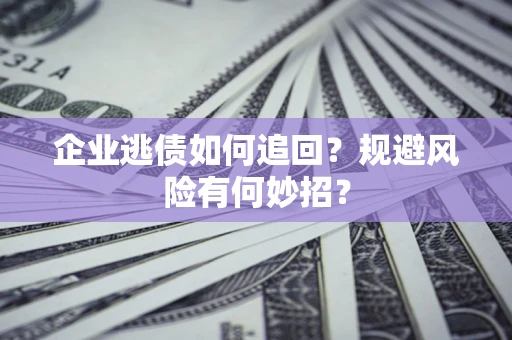 武汉企业逃债如何追回？规避风险有何妙招？