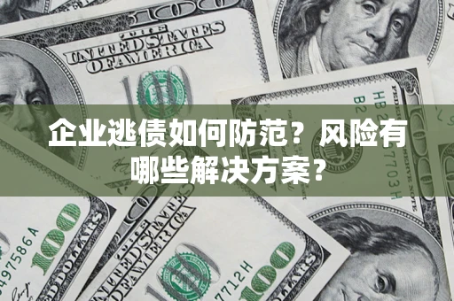 武汉企业逃债如何防范？风险有哪些解决方案？