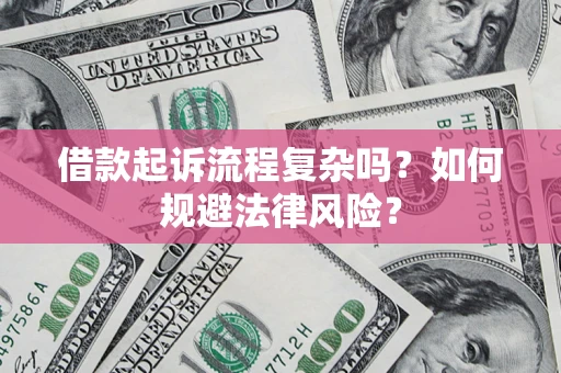 武汉借款起诉流程复杂吗？如何规避法律风险？
