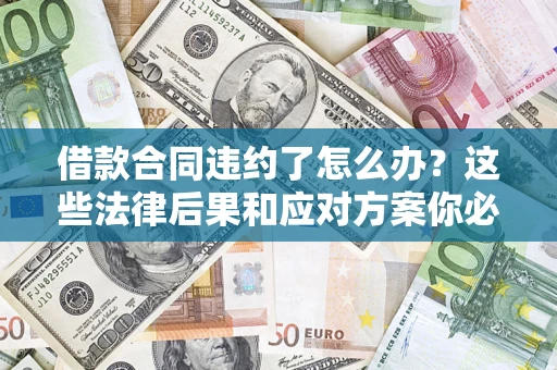武汉借款合同违约了怎么办？这些法律后果和应对方案你必须知道