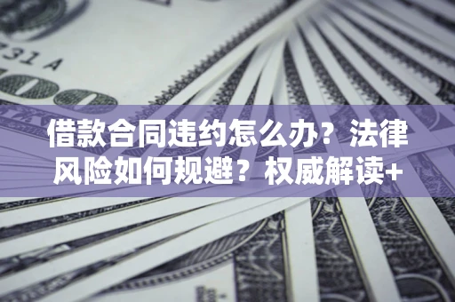 武汉借款合同违约怎么办?法律风险如何规避?权威解读+实用指南 武汉借款合同违约怎么办?法律风险如何规避?权威解读+实用指南