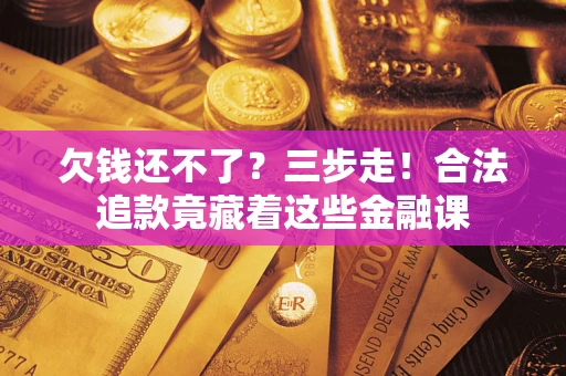 武汉欠钱还不了？三步走！合法追款竟藏着这些金融课