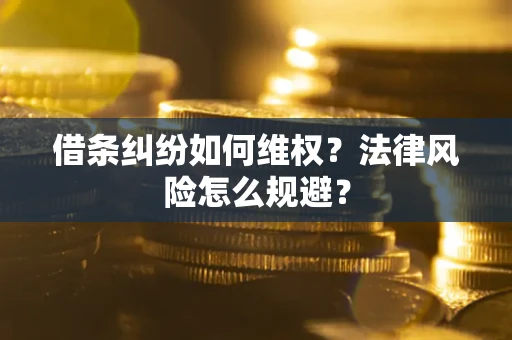 武汉借条纠纷如何维权？法律风险怎么规避？